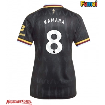 Aston Villa Boubacar Kamara #8 Tricou Fotbal Replică 2026-27 Femei Deplasare